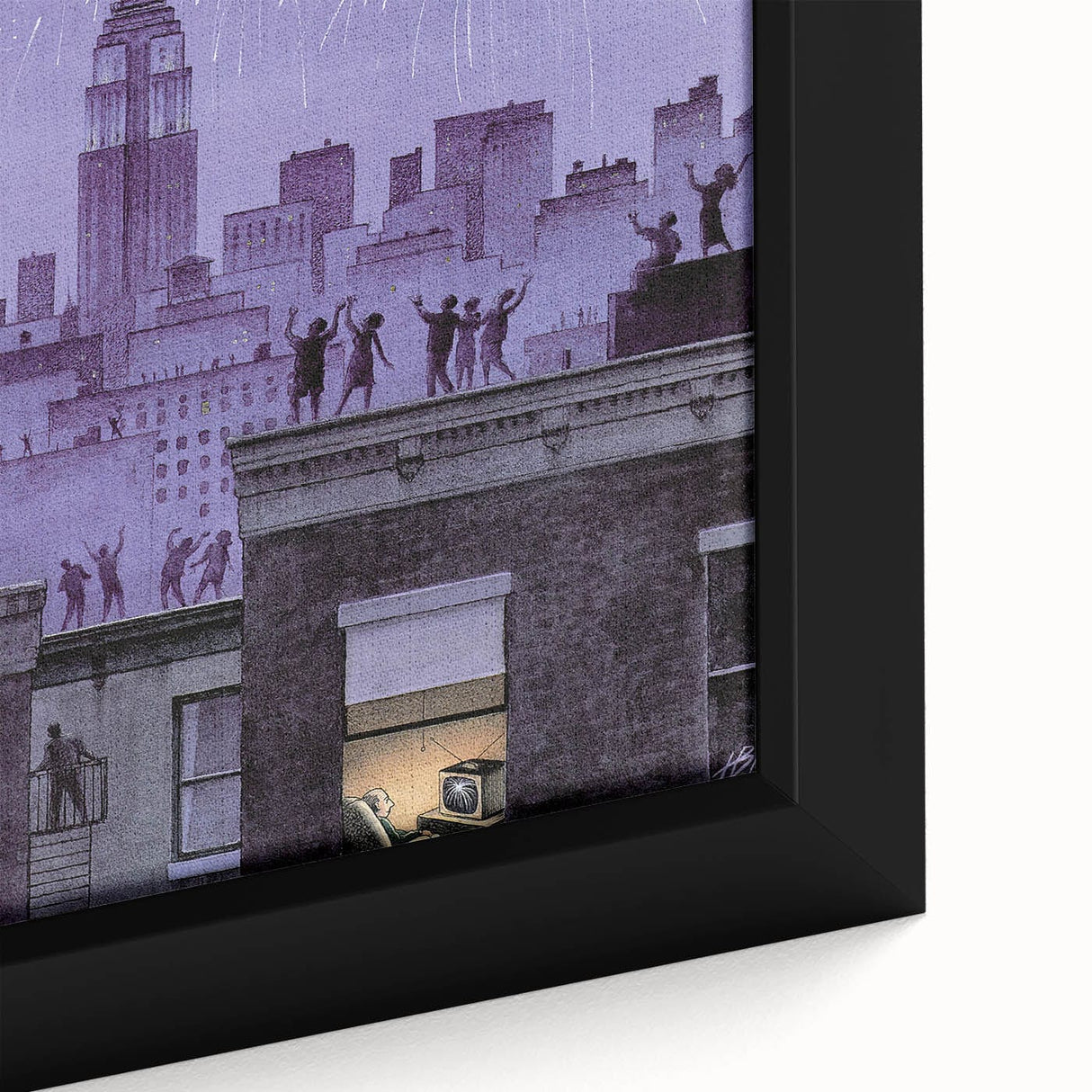 Vintage New Yorker Poster - New Year's Eve Diner Art Print