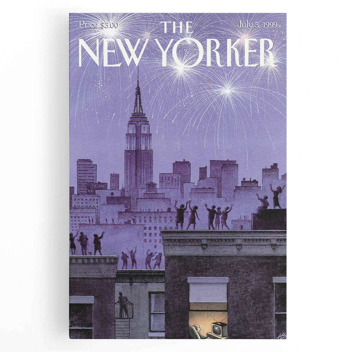 Vintage New Yorker Poster - New Year's Eve Diner Art Print