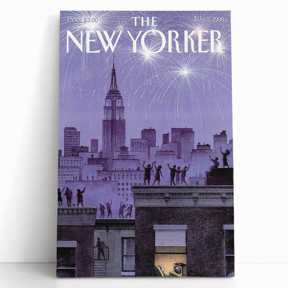 Vintage New Yorker Poster - New Year's Eve Diner Art Print