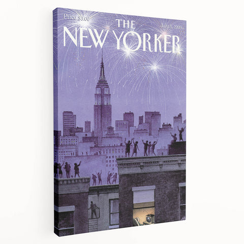 Vintage New Yorker Poster - New Year's Eve Diner Art Print