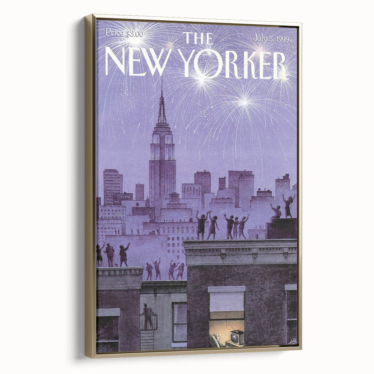 Vintage New Yorker Poster - New Year's Eve Diner Art Print