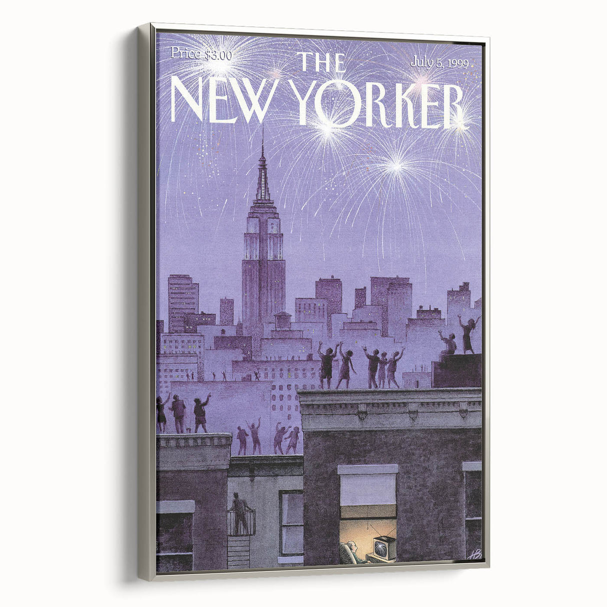 Vintage New Yorker Poster - New Year's Eve Diner Art Print