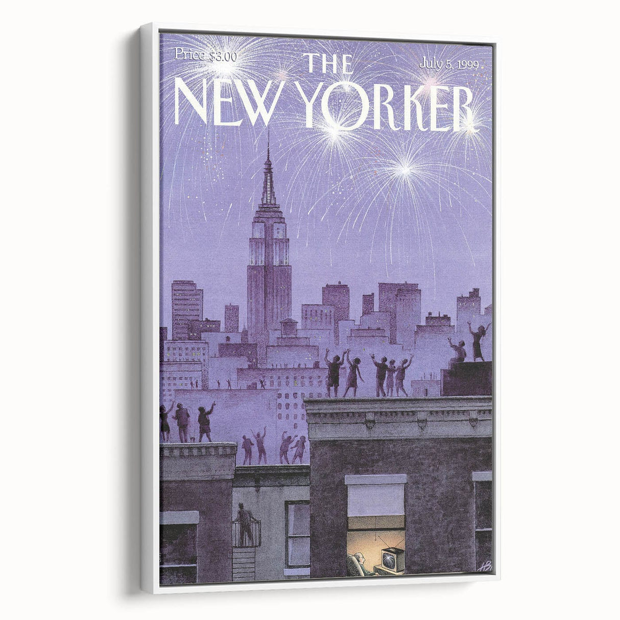 Vintage New Yorker Poster - New Year's Eve Diner Art Print