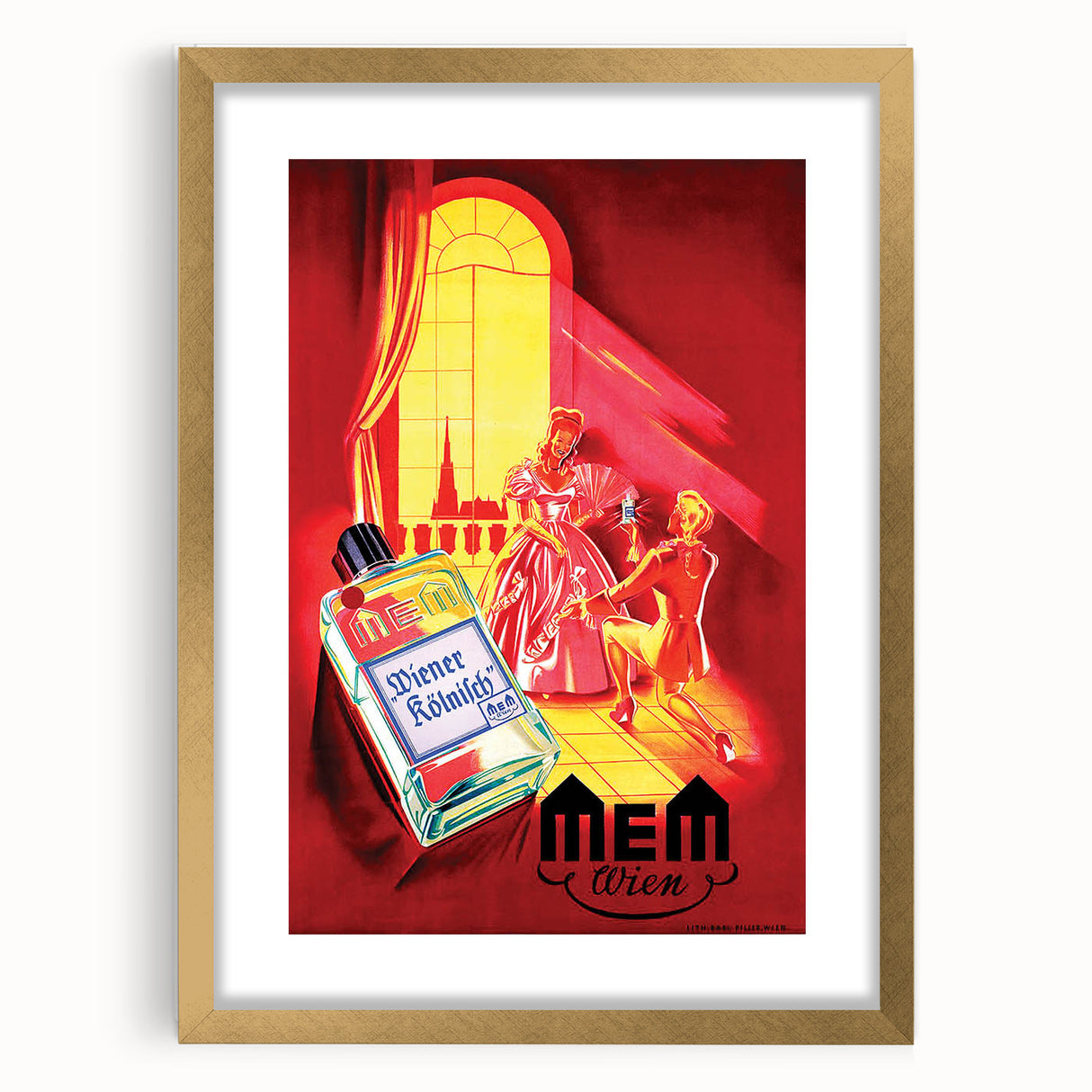 Classic Vintage MEM Perfume Advertising Poster - Retro Wall Art