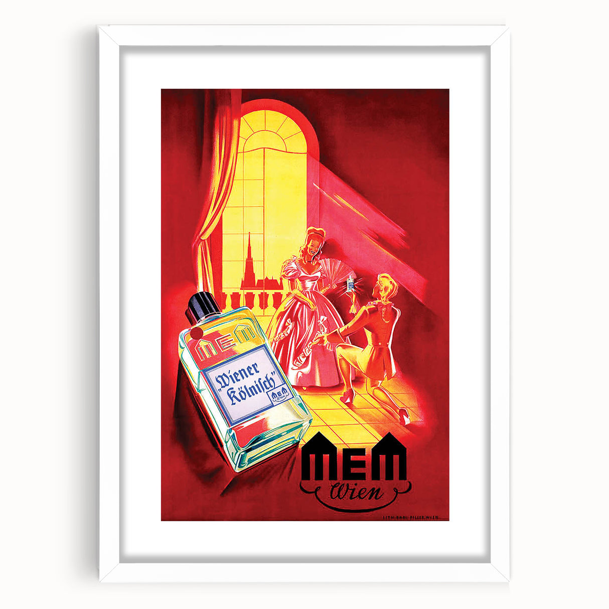 Classic Vintage MEM Perfume Advertising Poster - Retro Wall Art