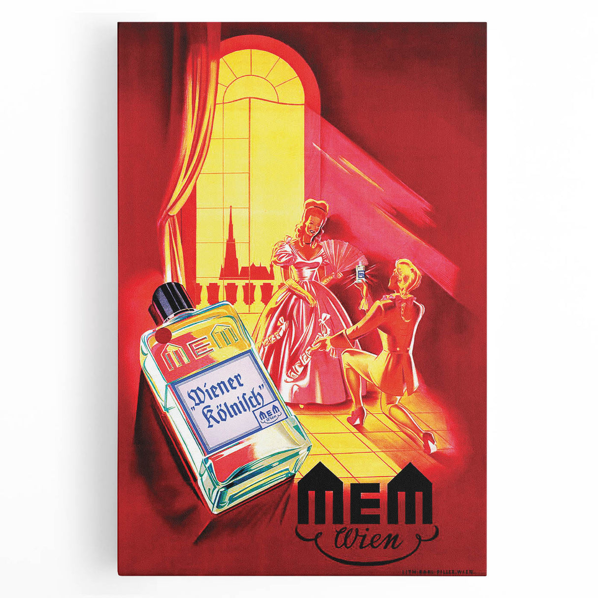 Classic Vintage MEM Perfume Advertising Poster - Retro Wall Art
