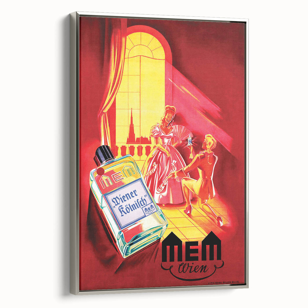 Classic Vintage MEM Perfume Advertising Poster - Retro Wall Art