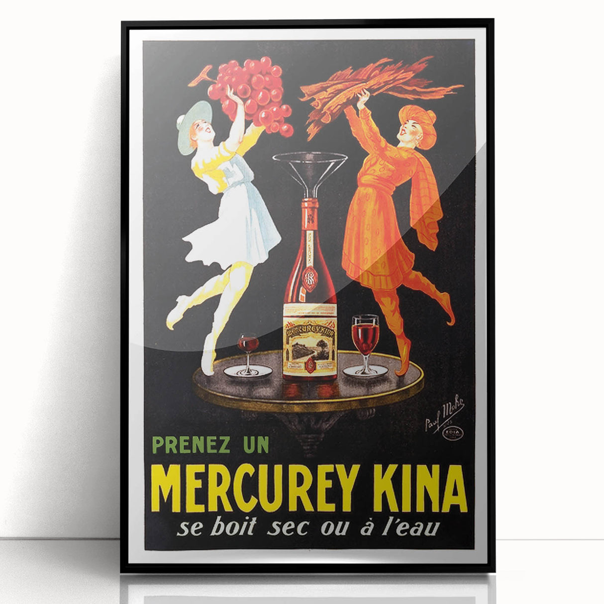 Vintage Advertising Poster – Retro Mercurey Kina Drink Ad