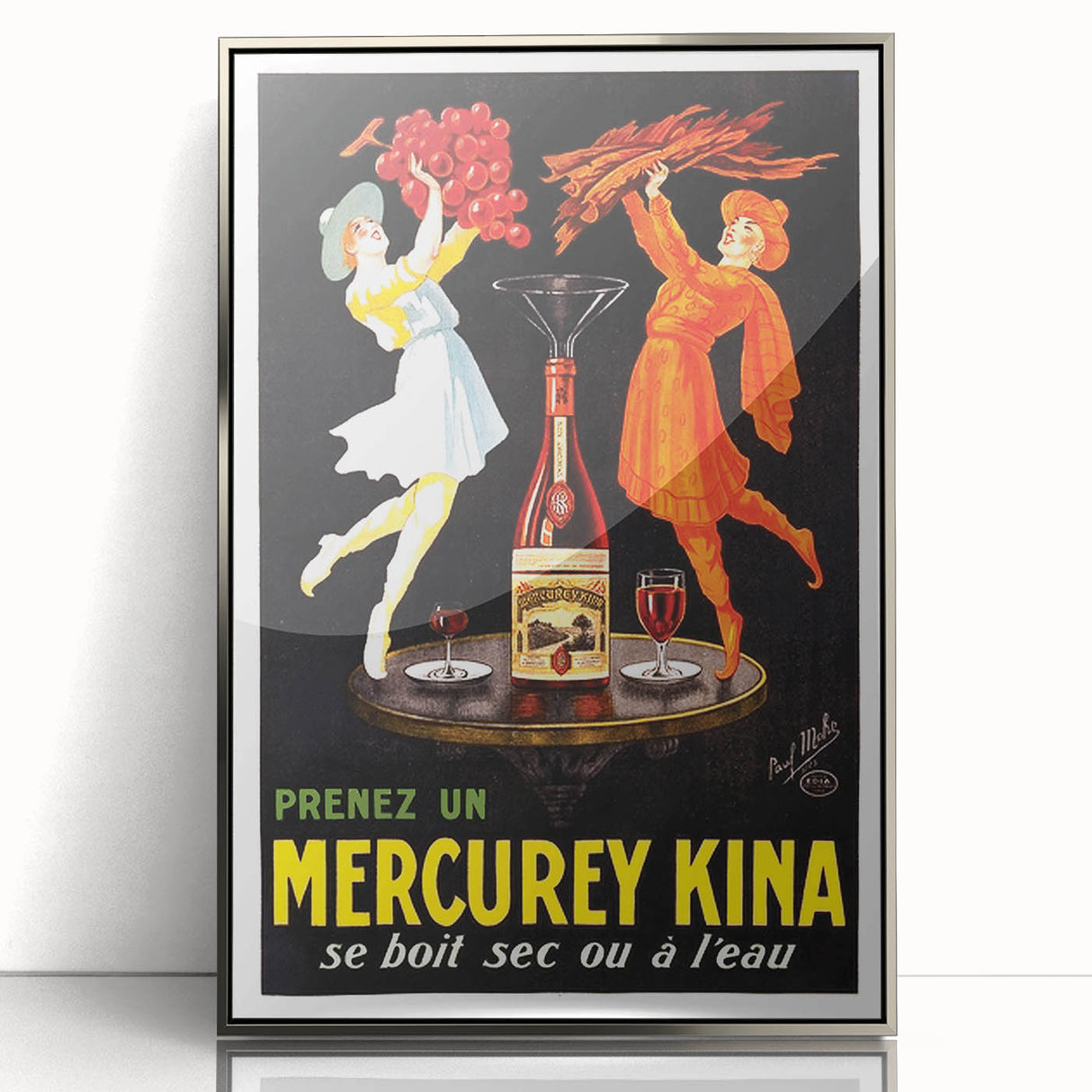 Vintage Advertising Poster – Retro Mercurey Kina Drink Ad