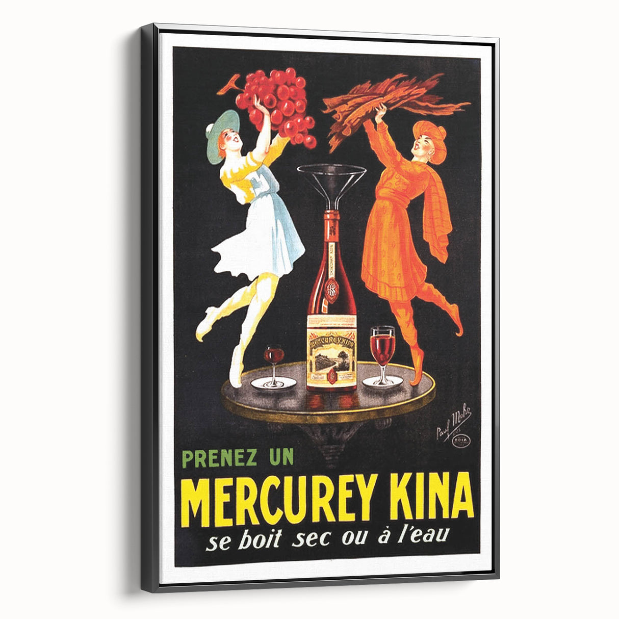 Vintage Advertising Poster – Retro Mercurey Kina Drink Ad