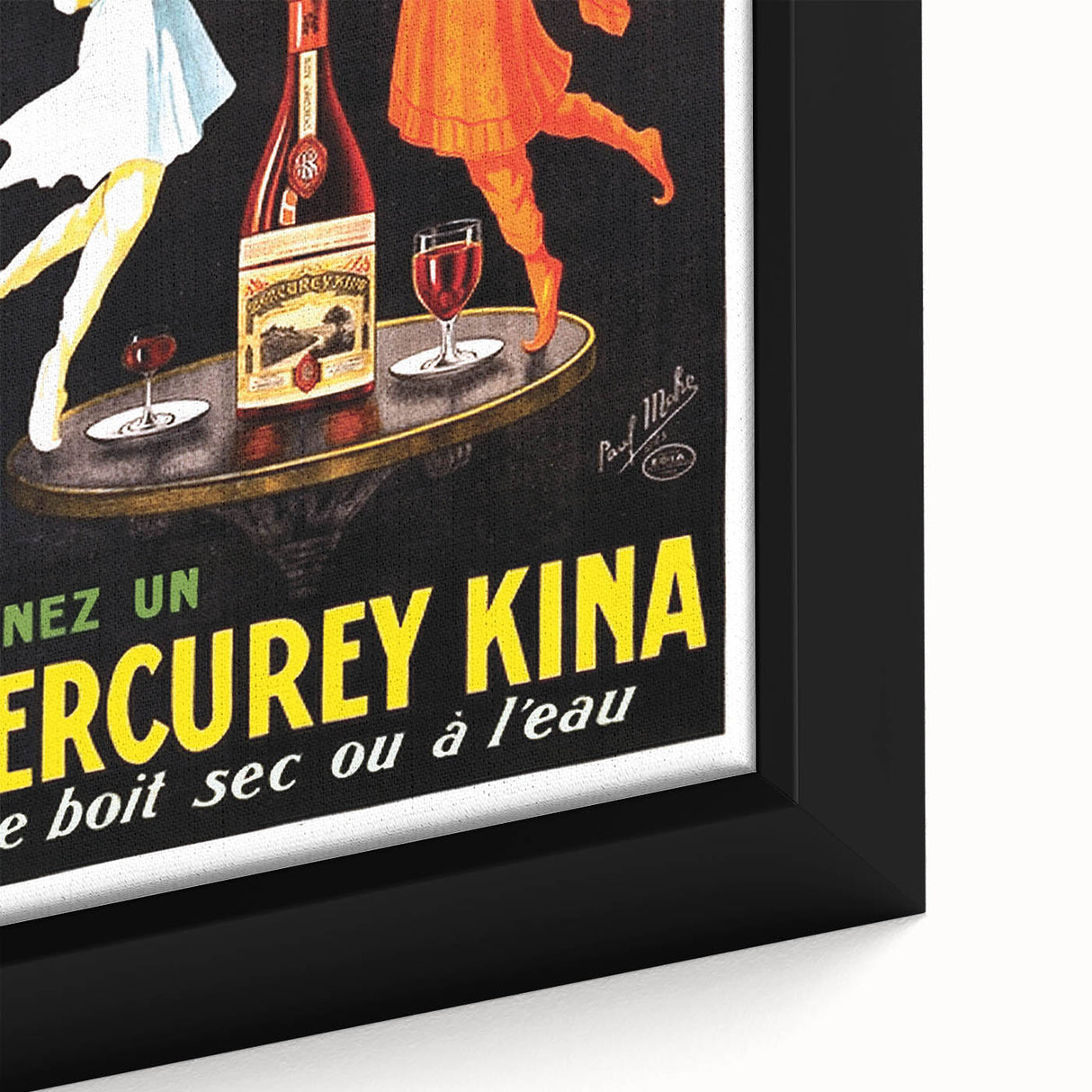 Vintage Advertising Poster – Retro Mercurey Kina Drink Ad