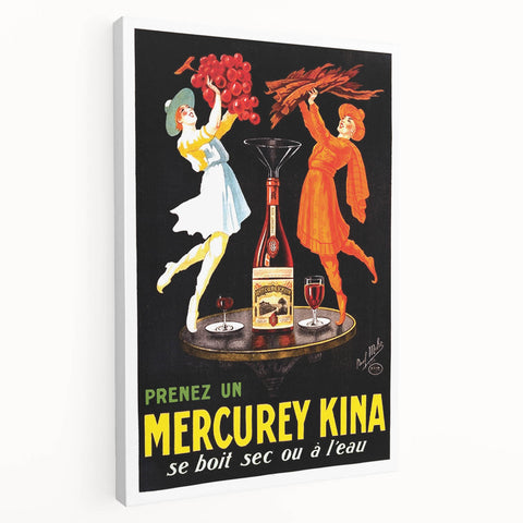 Vintage Advertising Poster – Retro Mercurey Kina Drink Ad