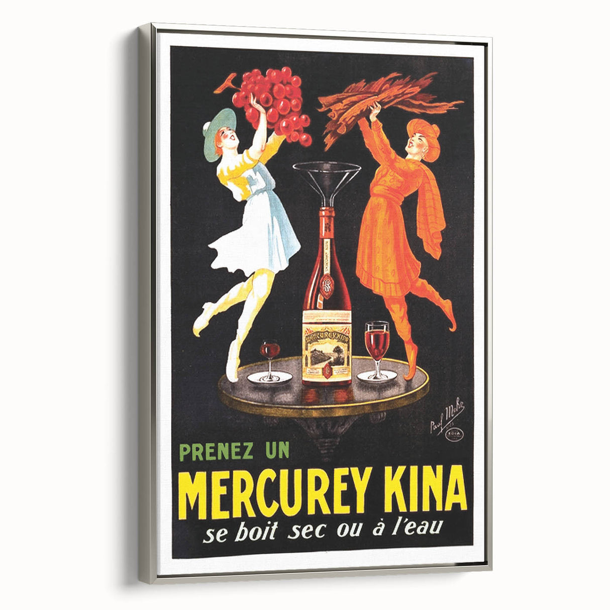 Vintage Advertising Poster – Retro Mercurey Kina Drink Ad