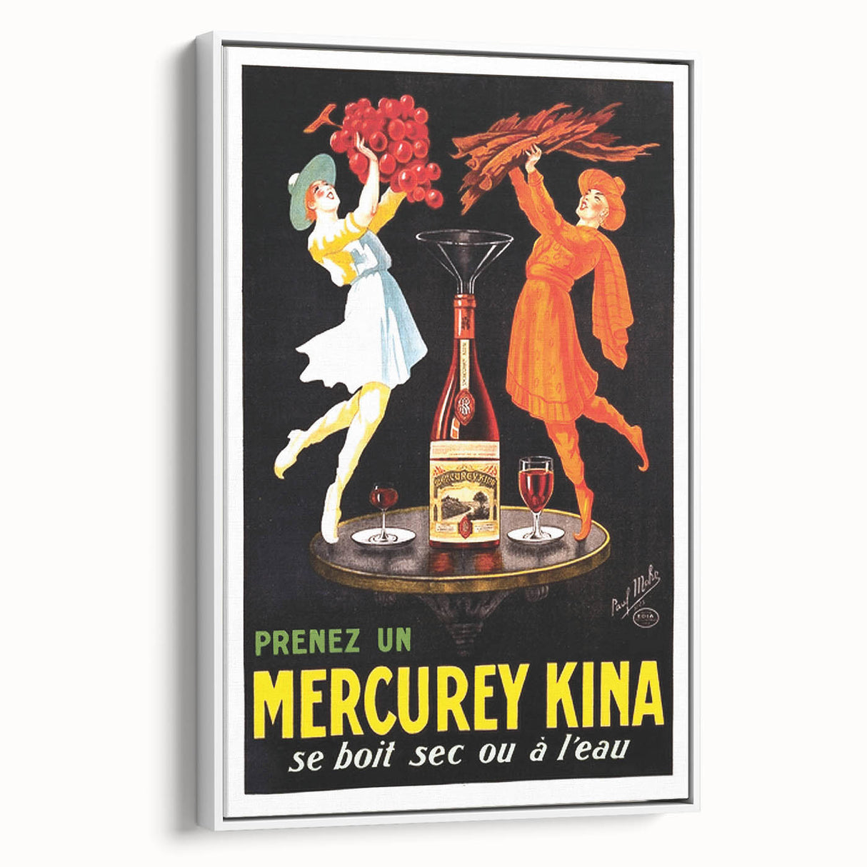 Vintage Advertising Poster – Retro Mercurey Kina Drink Ad