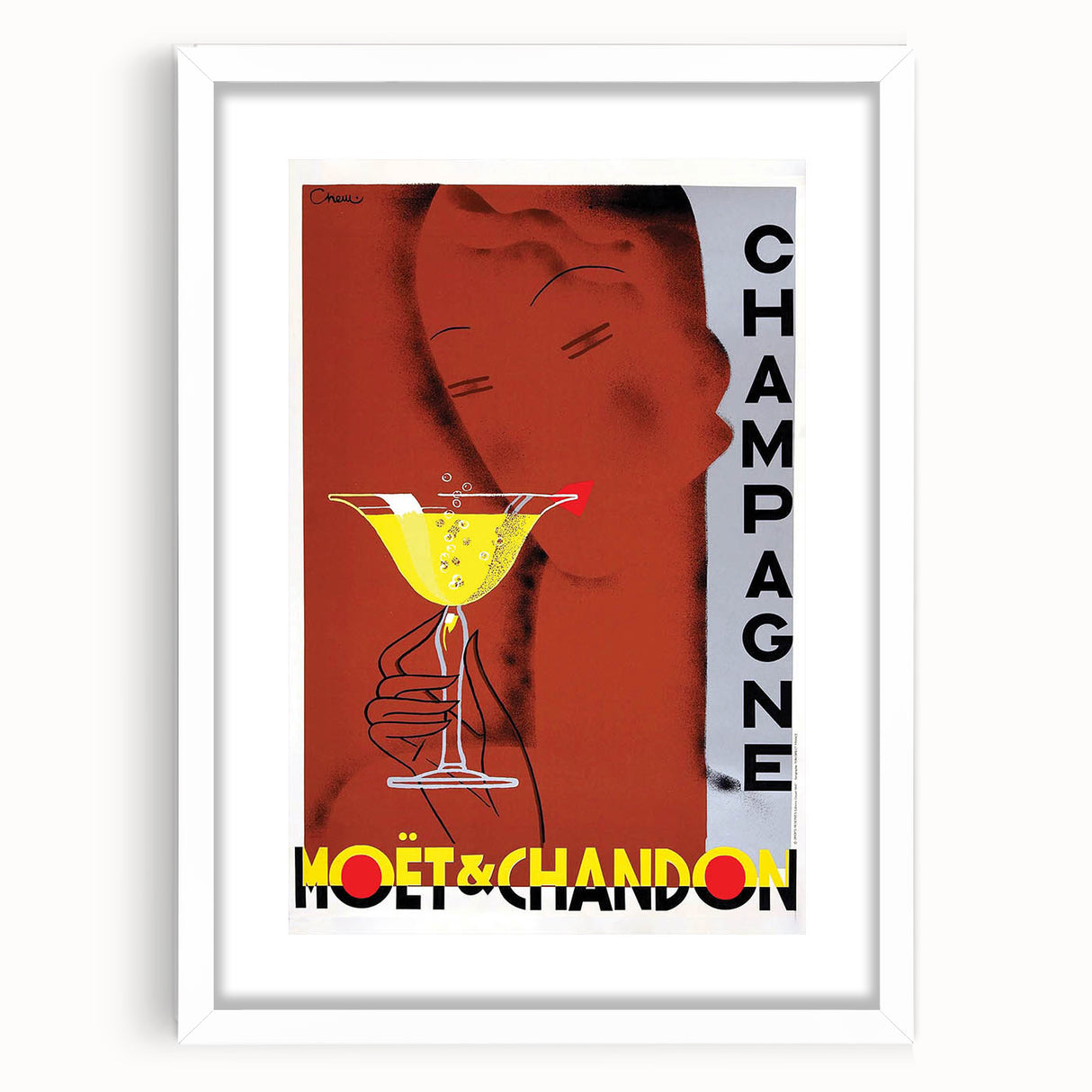 Vintage Moët & Chandon Champagne Ad – Retro French Poster Wall Art