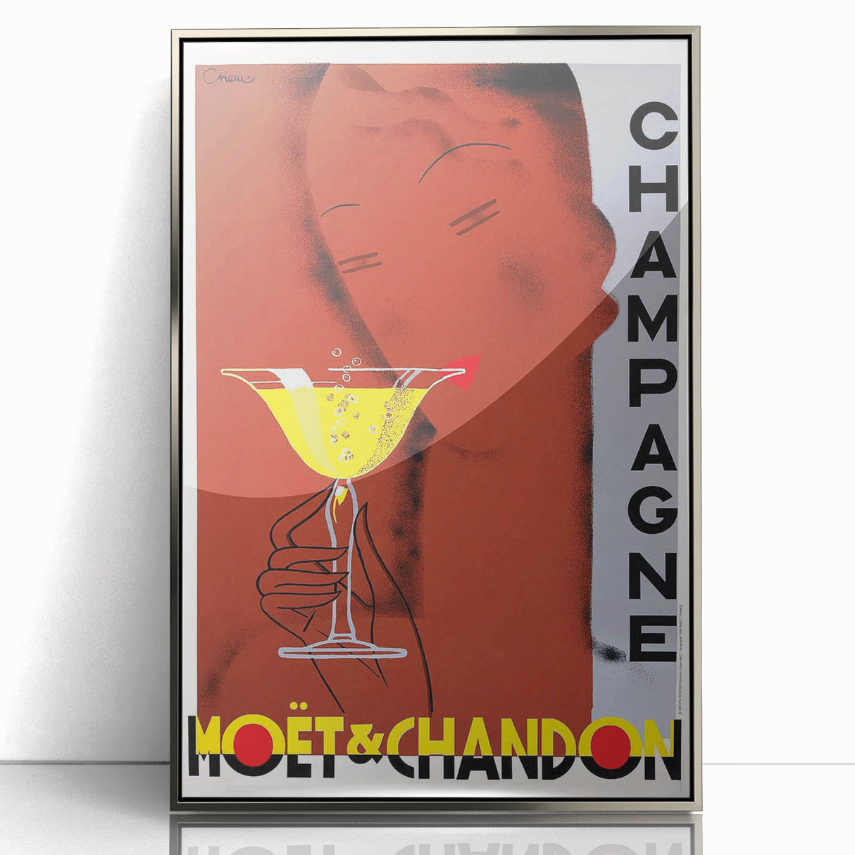 Vintage Moët & Chandon Champagne Ad – Retro French Poster Wall Art