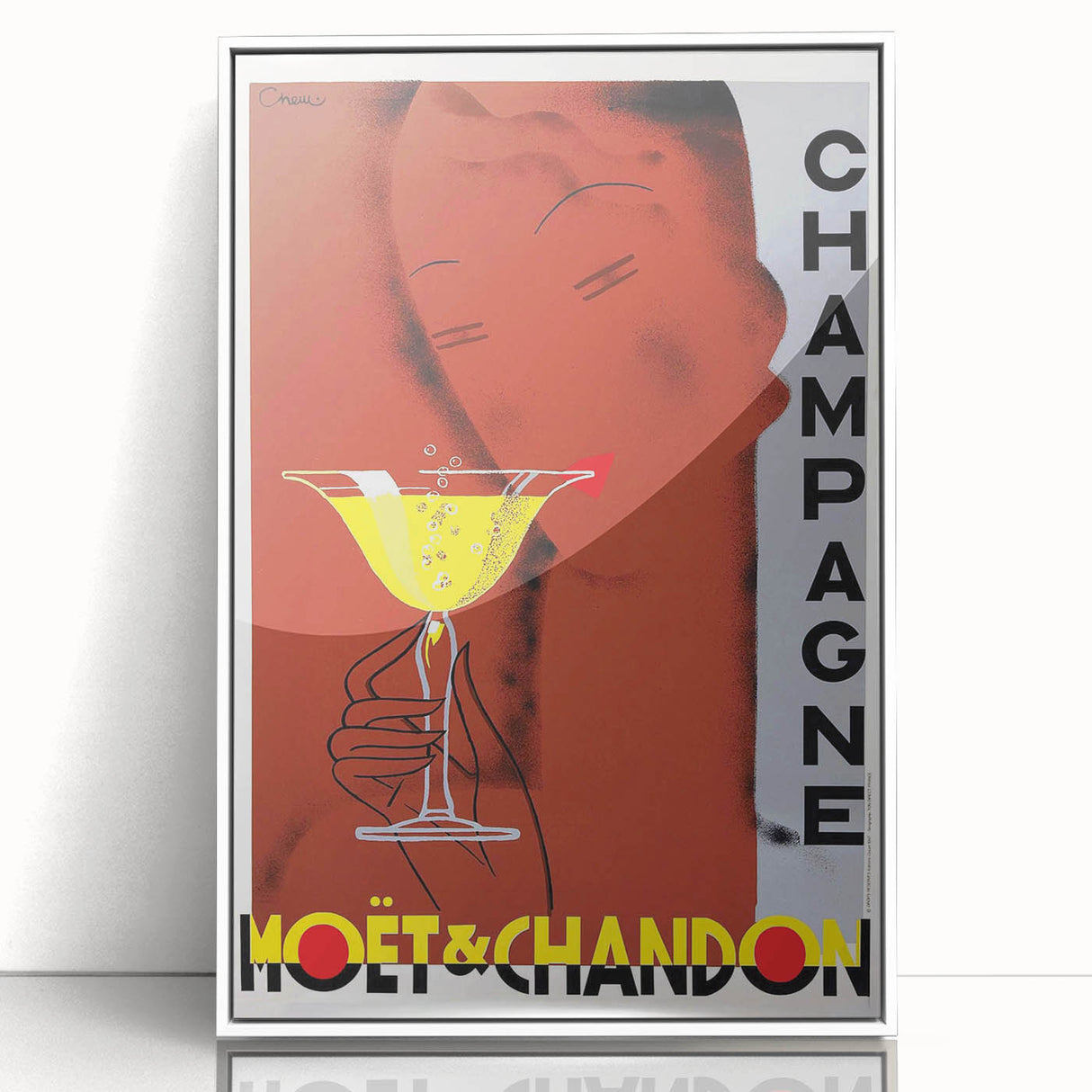 Vintage Moët & Chandon Champagne Ad – Retro French Poster Wall Art