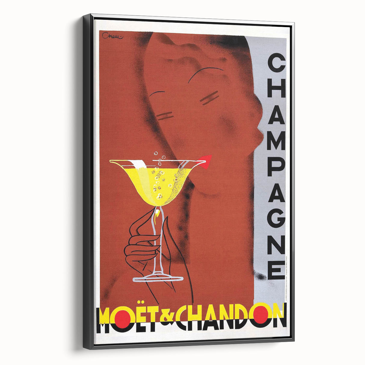 Vintage Moët & Chandon Champagne Ad – Retro French Poster Wall Art