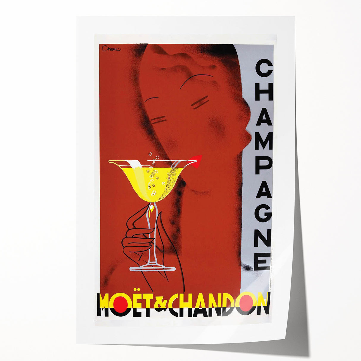 Vintage Moët & Chandon Champagne Ad – Retro French Poster Wall Art