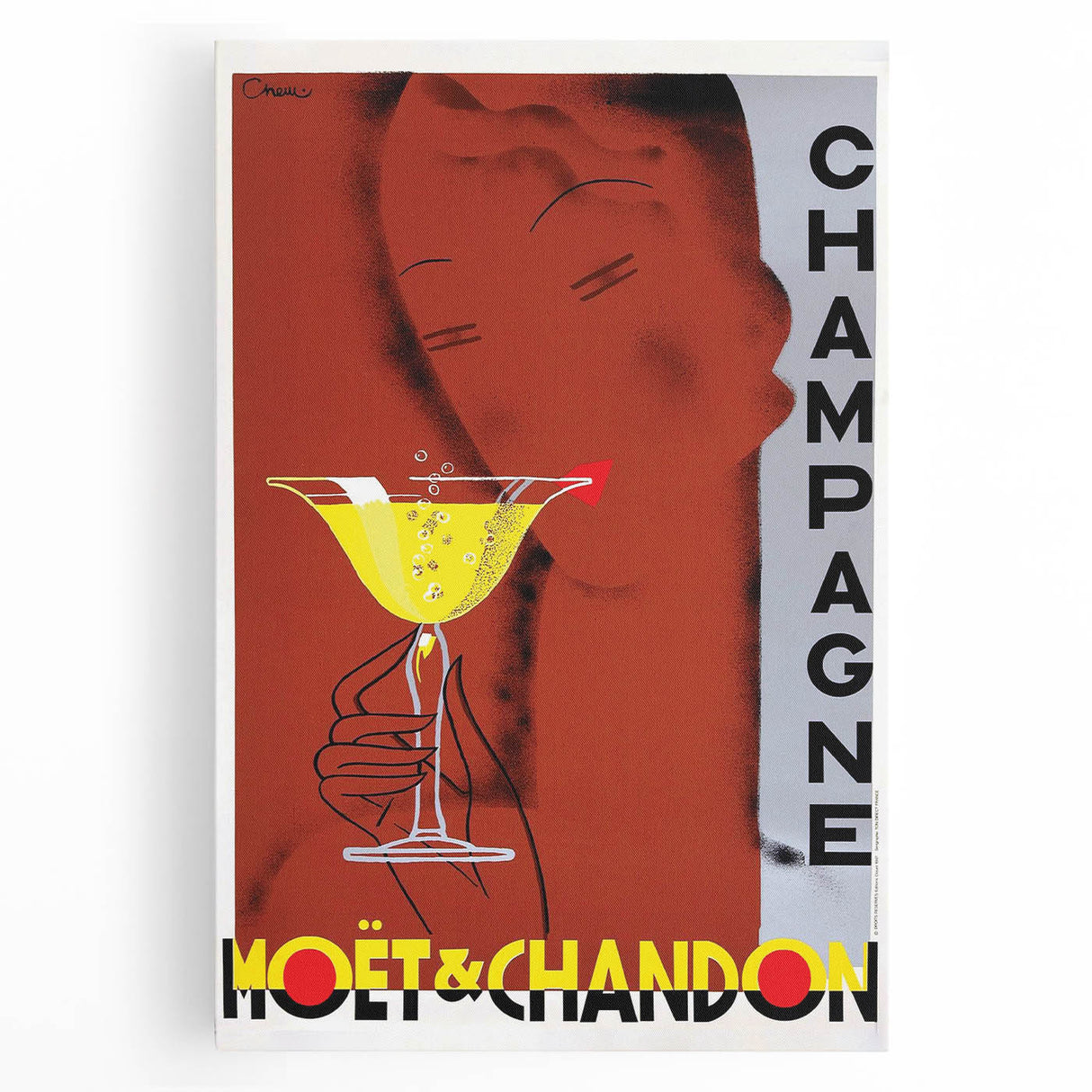 Vintage Moët & Chandon Champagne Ad – Retro French Poster Wall Art