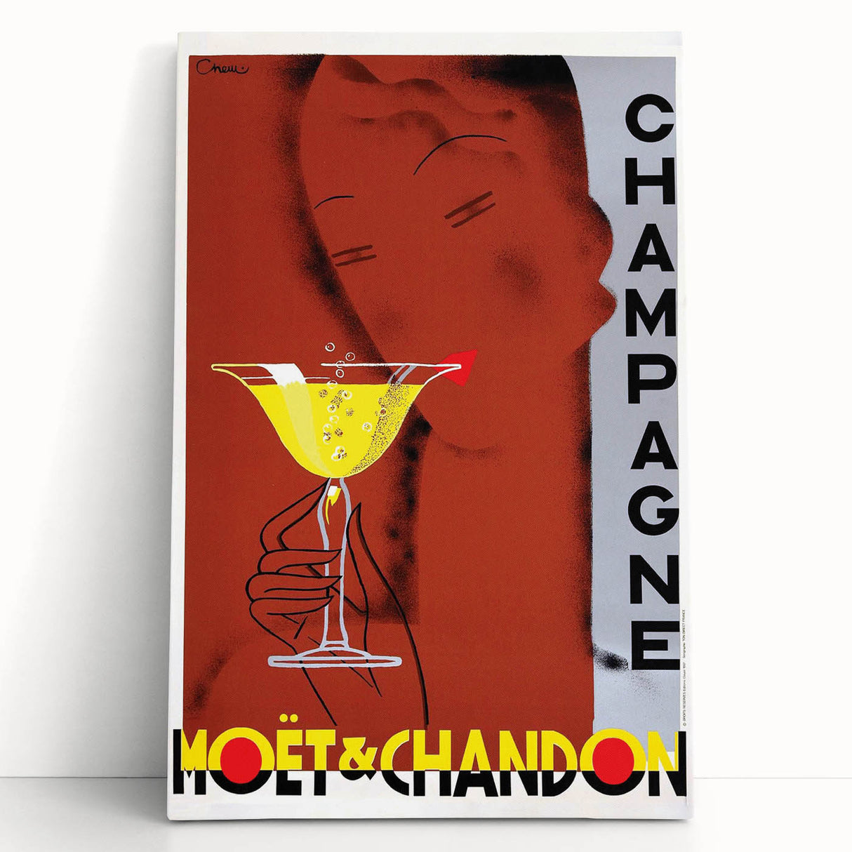 Vintage Moët & Chandon Champagne Ad – Retro French Poster Wall Art