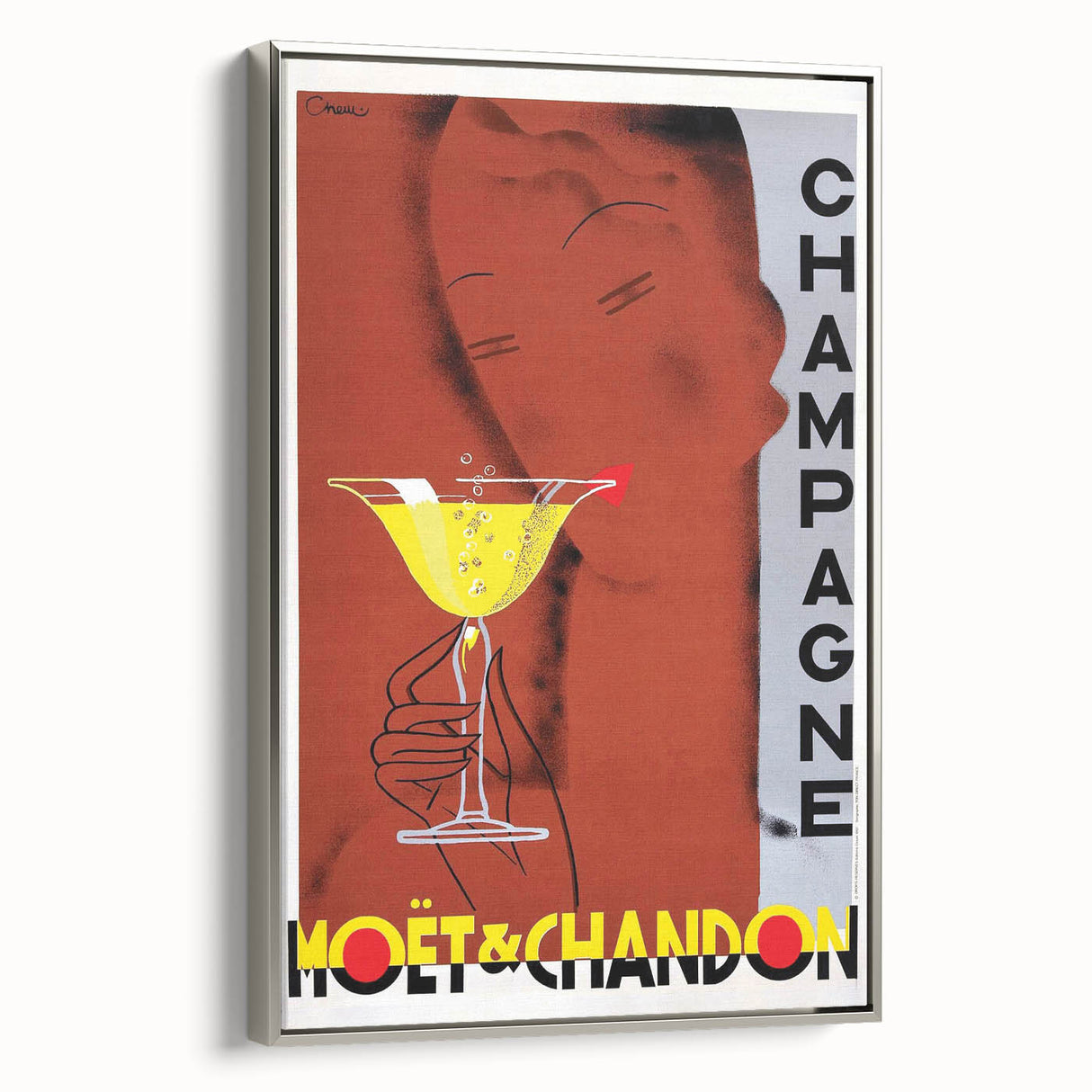 Vintage Moët & Chandon Champagne Ad – Retro French Poster Wall Art