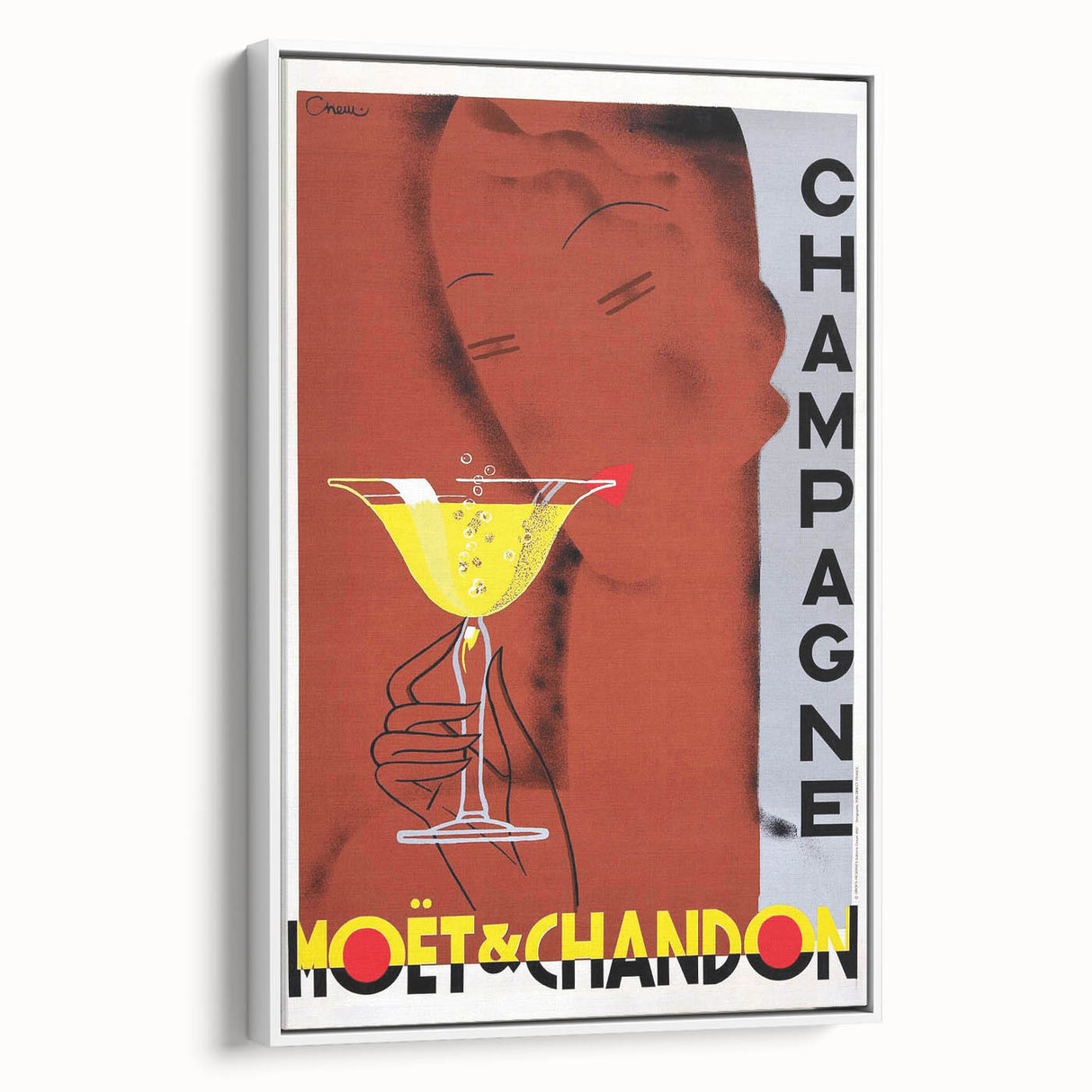 Vintage Moët & Chandon Champagne Ad – Retro French Poster Wall Art
