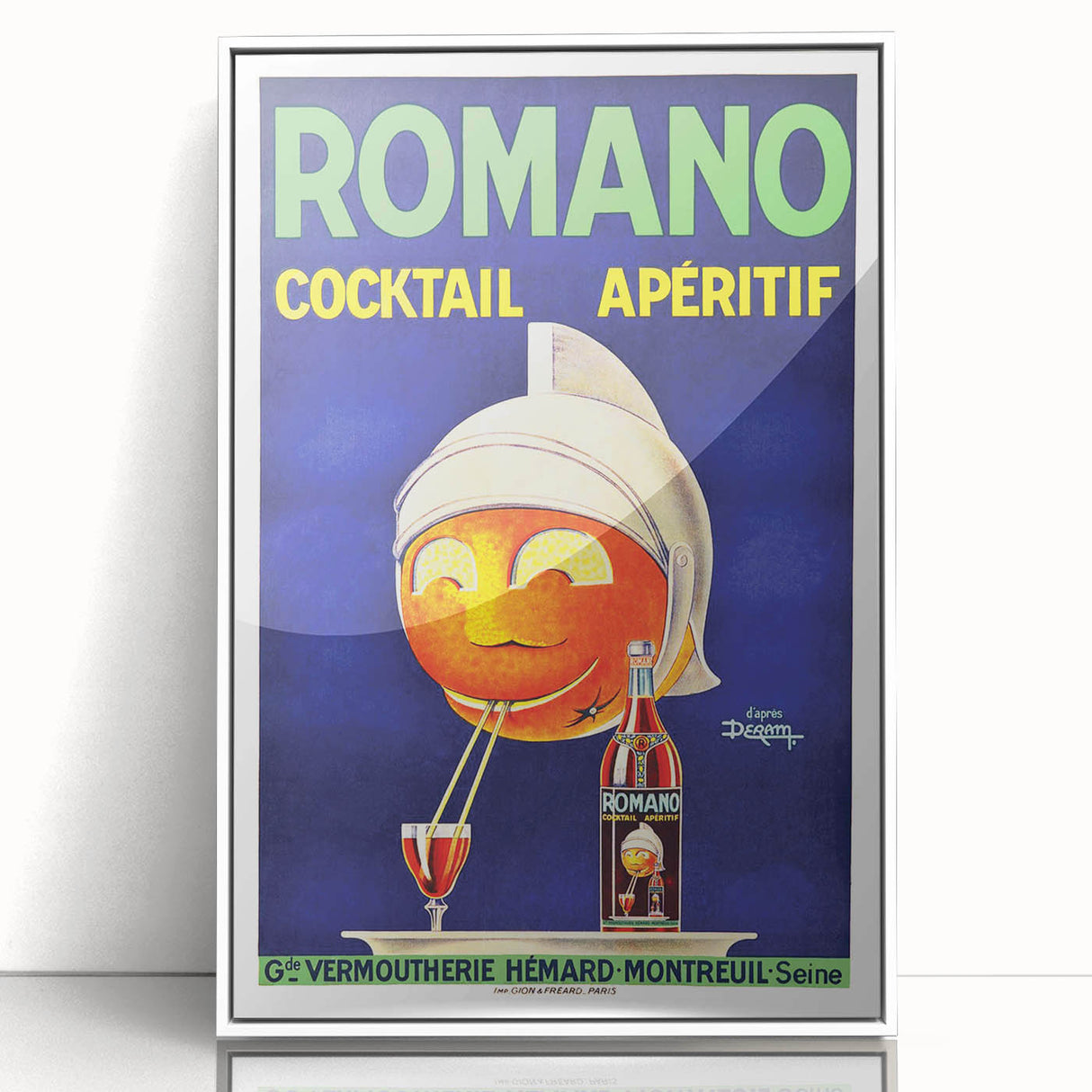 Vintage Romano Cocktail Aperitif Poster – Retro Drink Advertisement