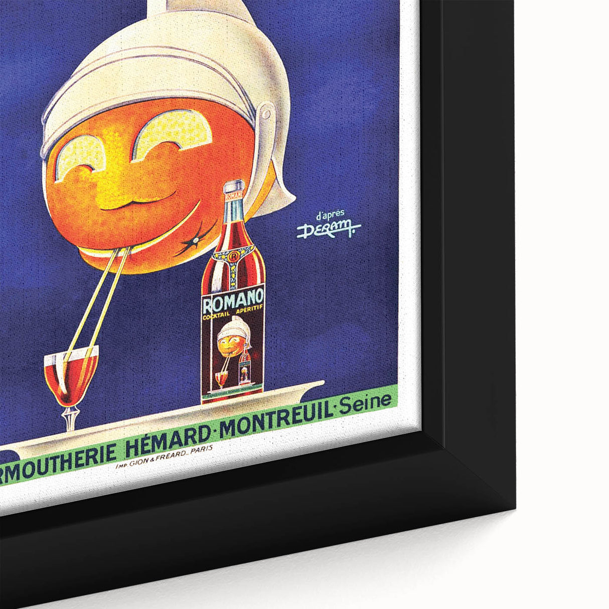 Vintage Romano Cocktail Aperitif Poster – Retro Drink Advertisement