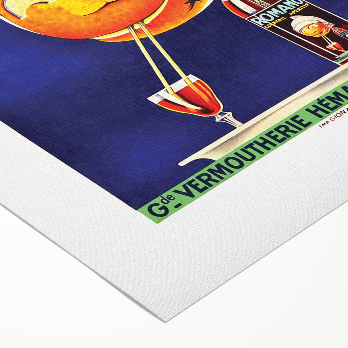 Vintage Romano Cocktail Aperitif Poster – Retro Drink Advertisement