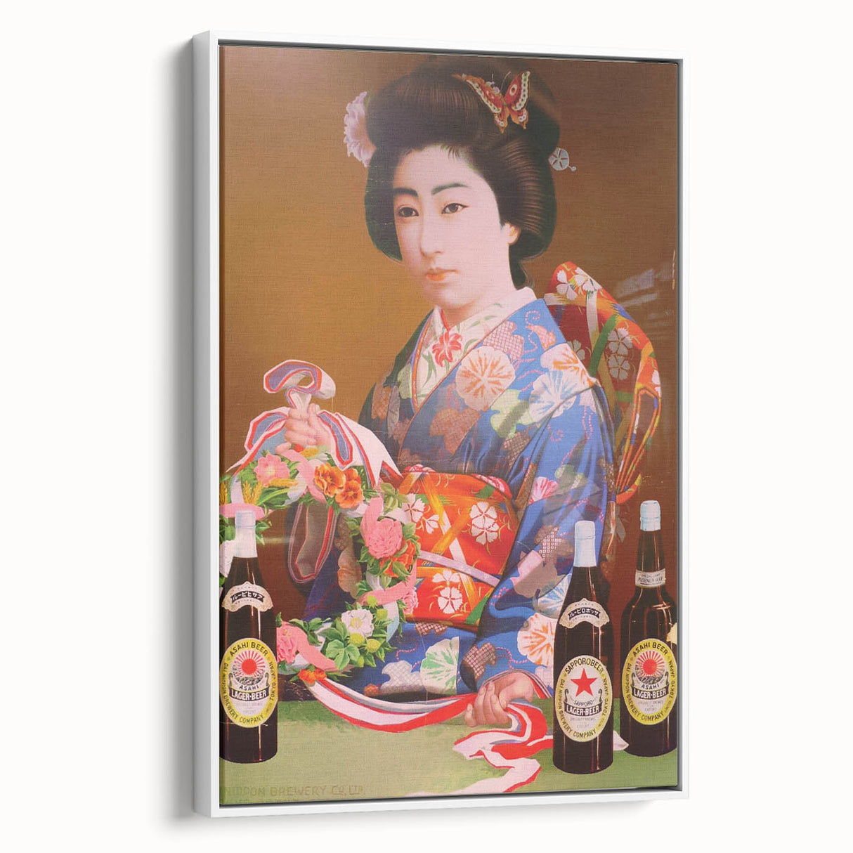 Vintage Asahi Beer Poster – Retro Japanese Advertising Wall Art