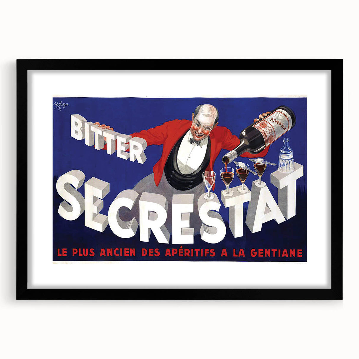 Vintage Secrestat Bitter Poster – Retro French Advertising Wall Art