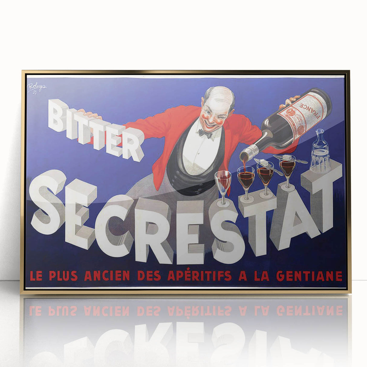 Vintage Secrestat Bitter Poster – Retro French Advertising Wall Art