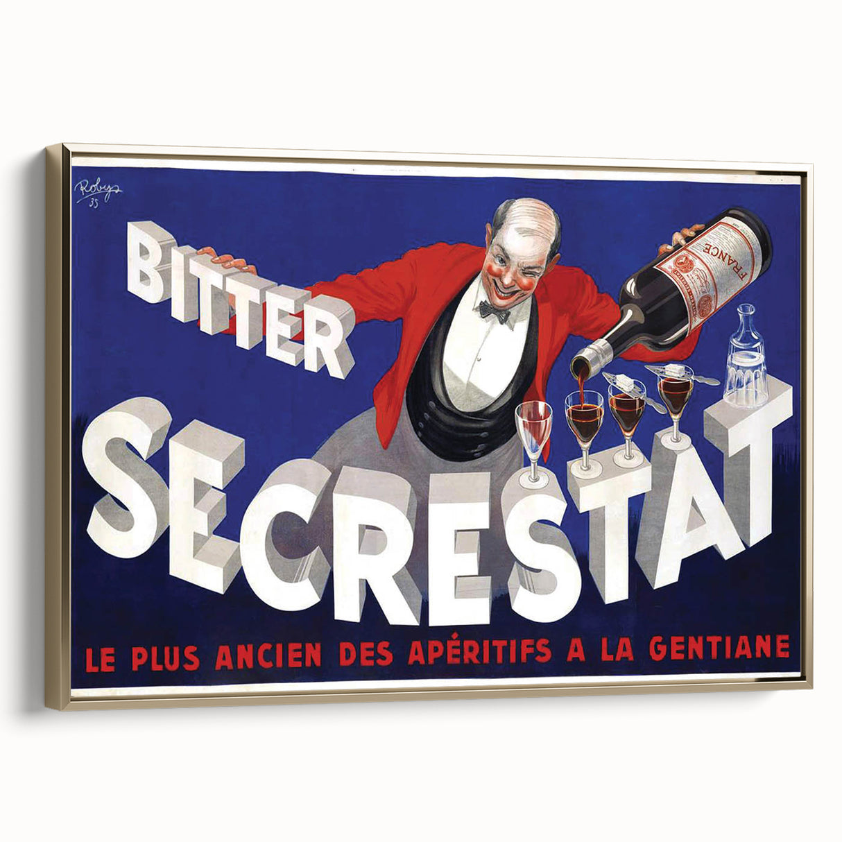 Vintage Secrestat Bitter Poster – Retro French Advertising Wall Art