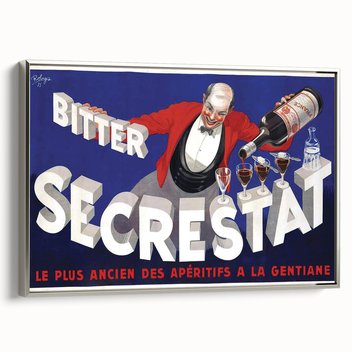 Vintage Secrestat Bitter Poster – Retro French Advertising Wall Art