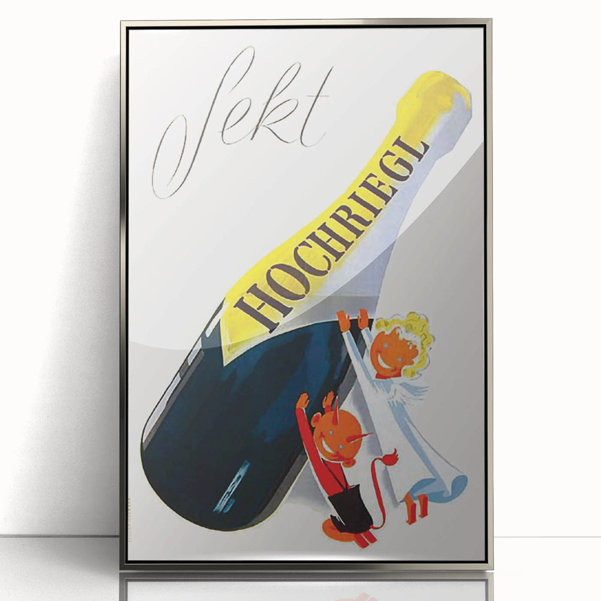 Vintage Sekt Hochriegl Poster – Retro German Advertising Wall Art
