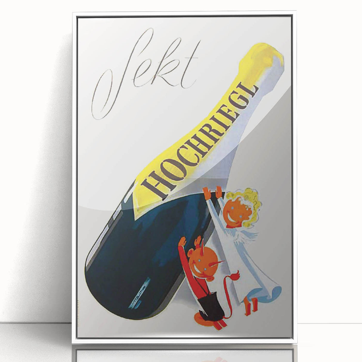 Vintage Sekt Hochriegl Poster – Retro German Advertising Wall Art