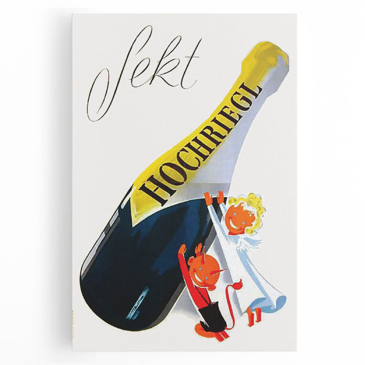 Vintage Sekt Hochriegl Poster – Retro German Advertising Wall Art
