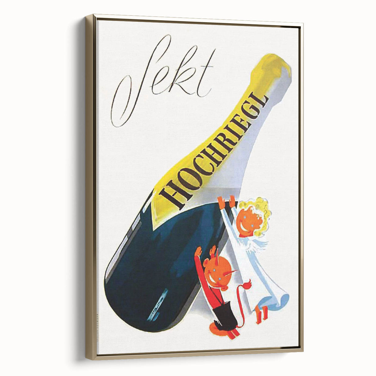 Vintage Sekt Hochriegl Poster – Retro German Advertising Wall Art