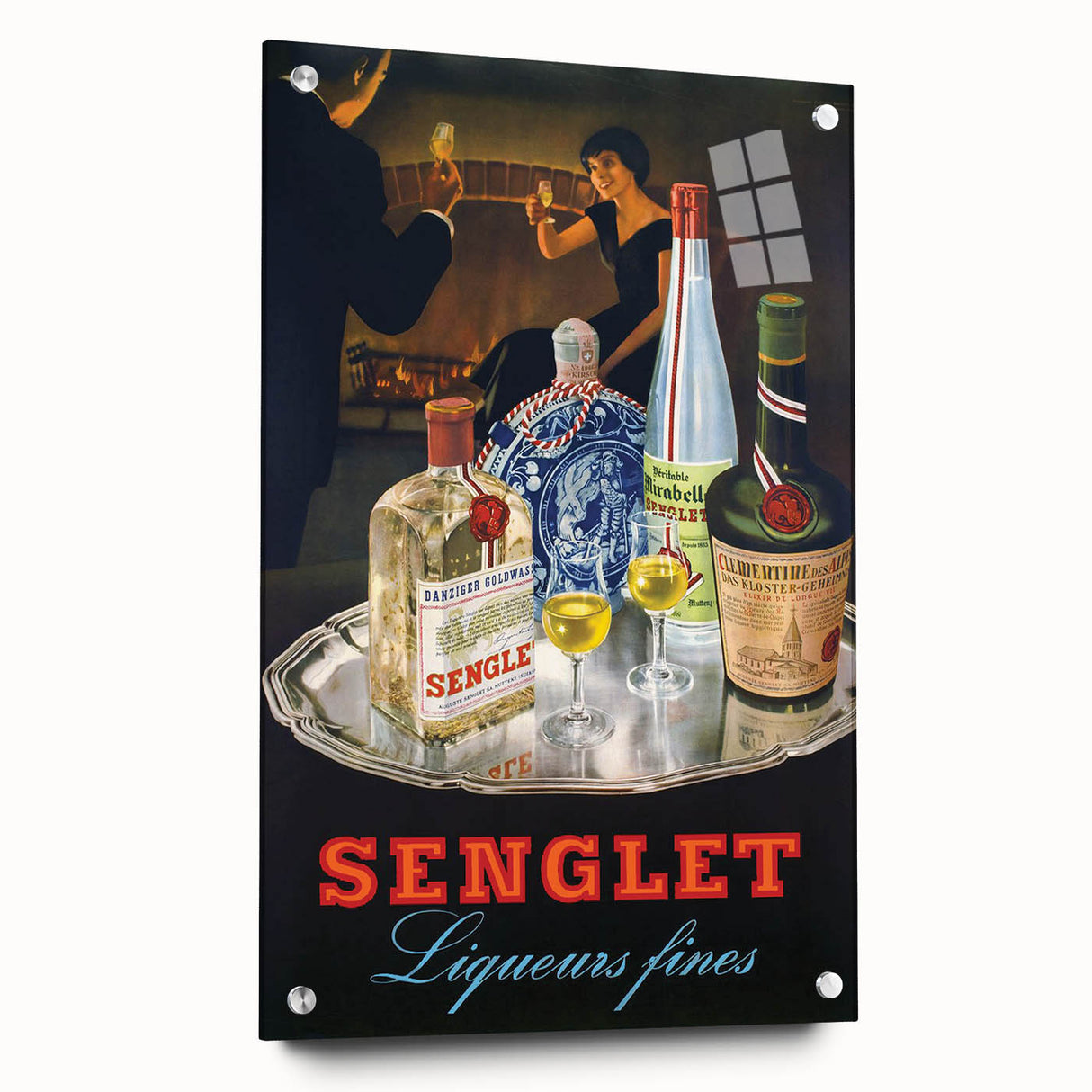 Vintage Senglet Liqueurs Poster – Retro French Advertising Art