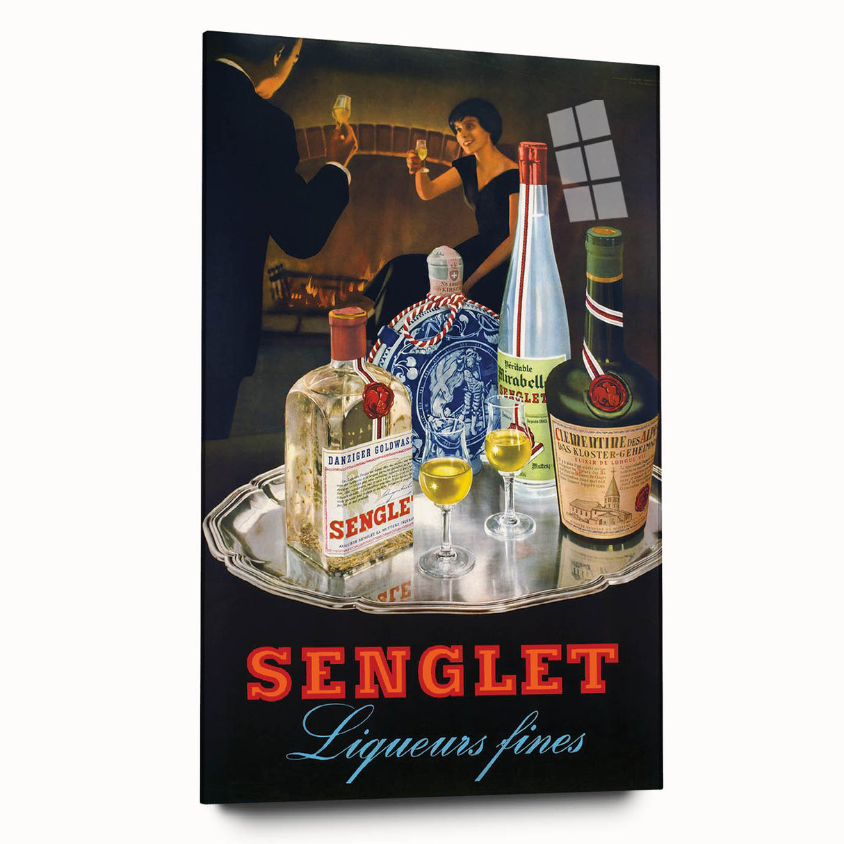 Vintage Senglet Liqueurs Poster – Retro French Advertising Art