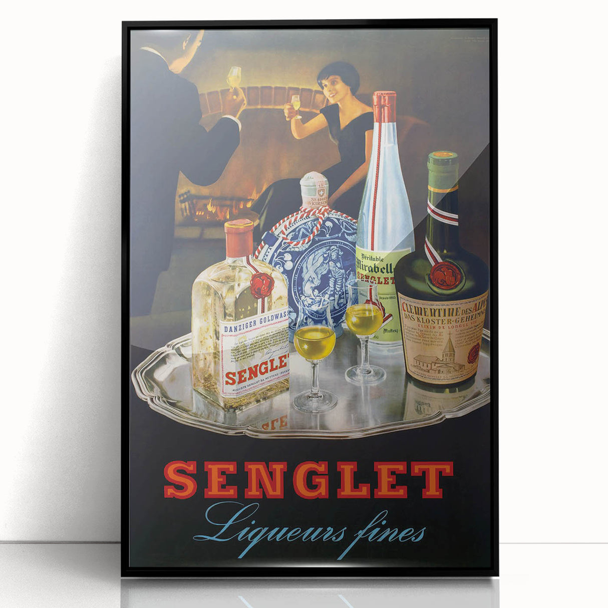 Vintage Senglet Liqueurs Poster – Retro French Advertising Art