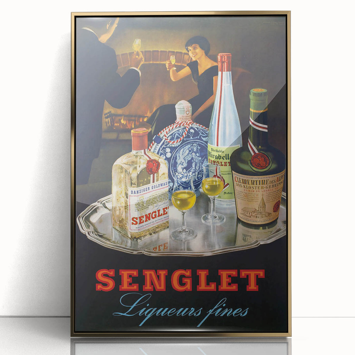 Vintage Senglet Liqueurs Poster – Retro French Advertising Art