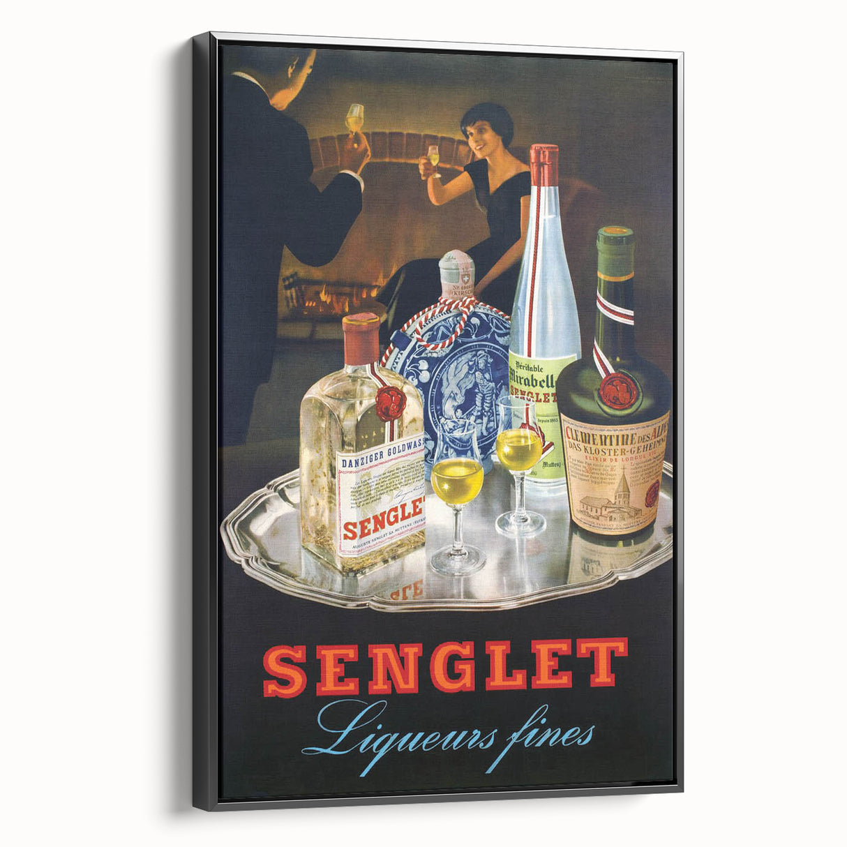 Vintage Senglet Liqueurs Poster – Retro French Advertising Art