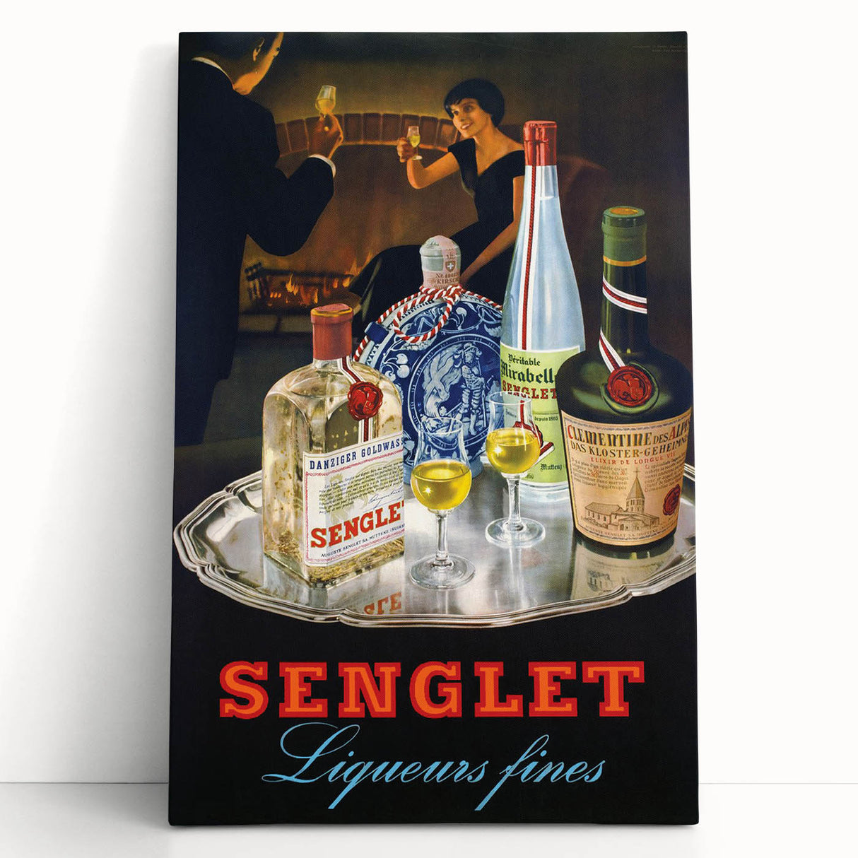 Vintage Senglet Liqueurs Poster – Retro French Advertising Art