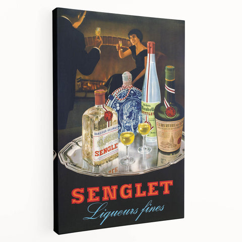 Vintage Senglet Liqueurs Poster – Retro French Advertising Art