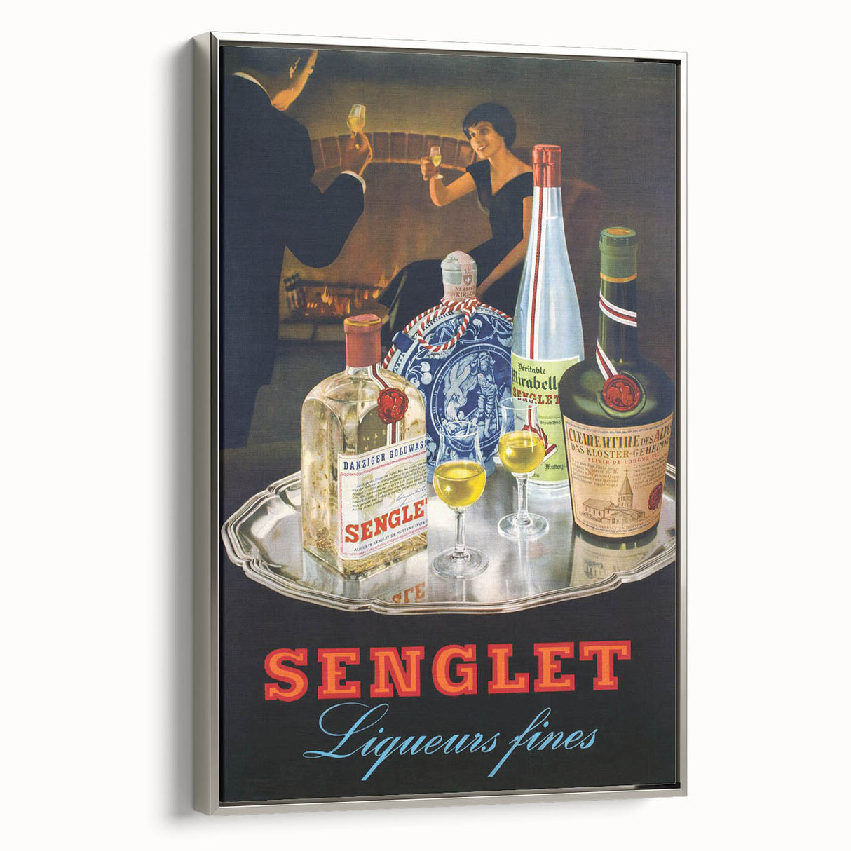 Vintage Senglet Liqueurs Poster – Retro French Advertising Art