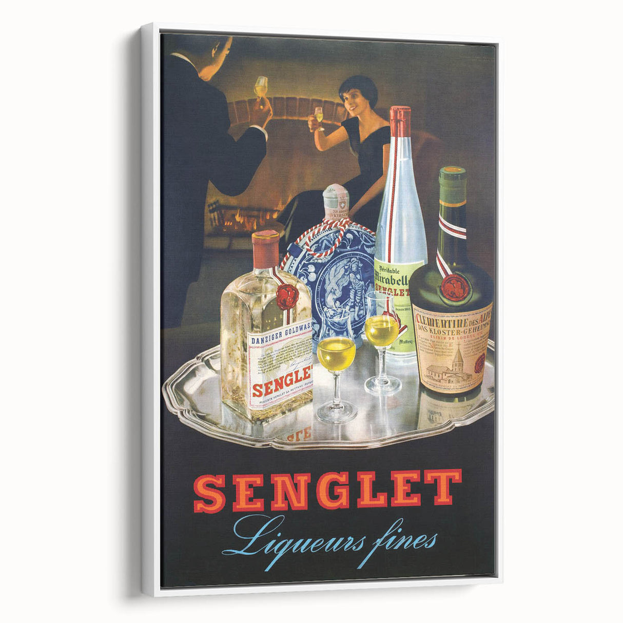 Vintage Senglet Liqueurs Poster – Retro French Advertising Art