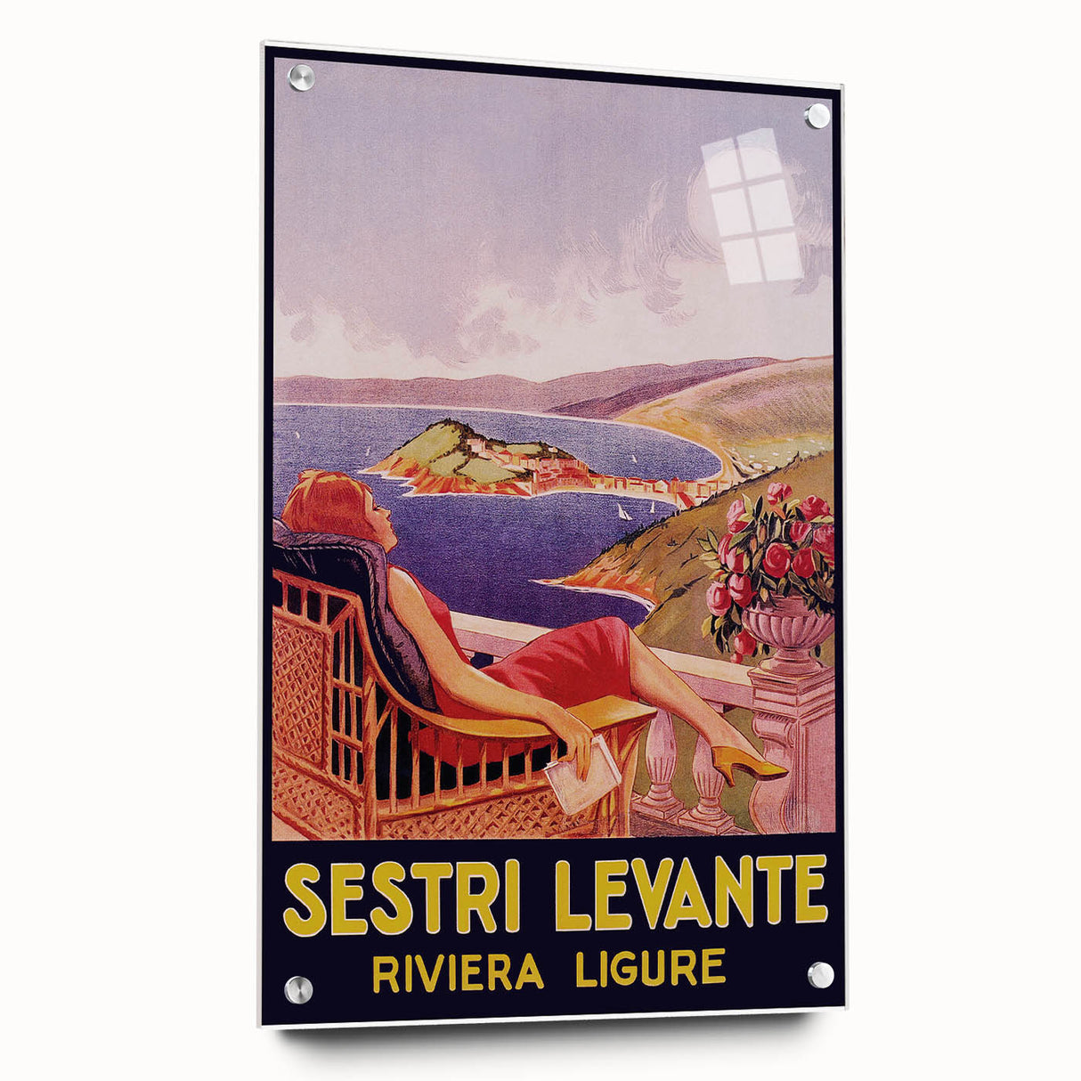 Vintage Sestri Levante Poster – Retro Italian Riviera Travel Art
