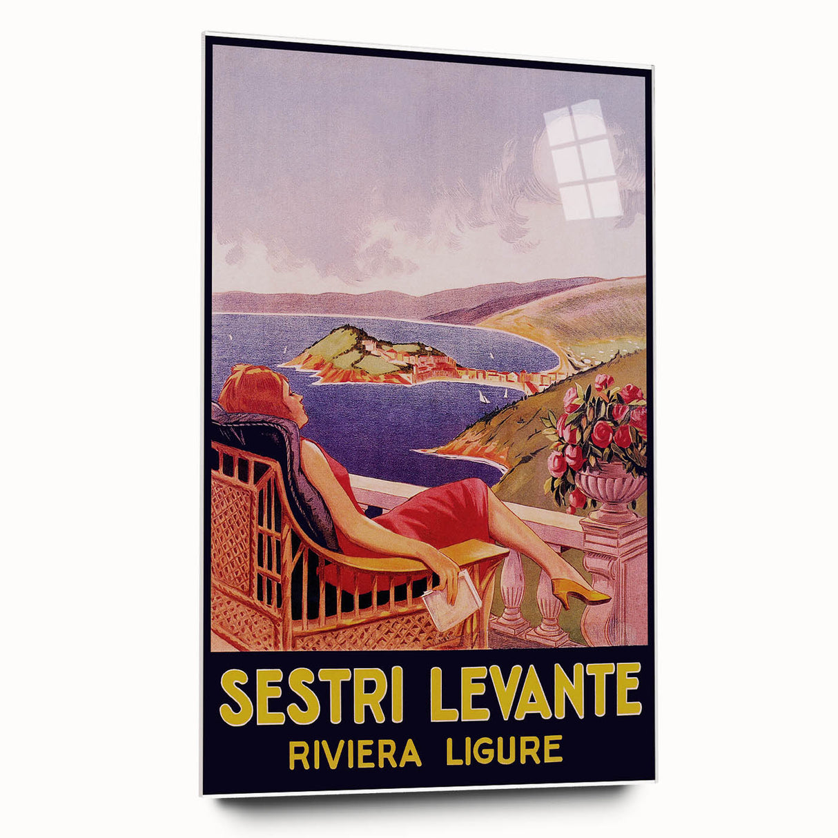 Vintage Sestri Levante Poster – Retro Italian Riviera Travel Art